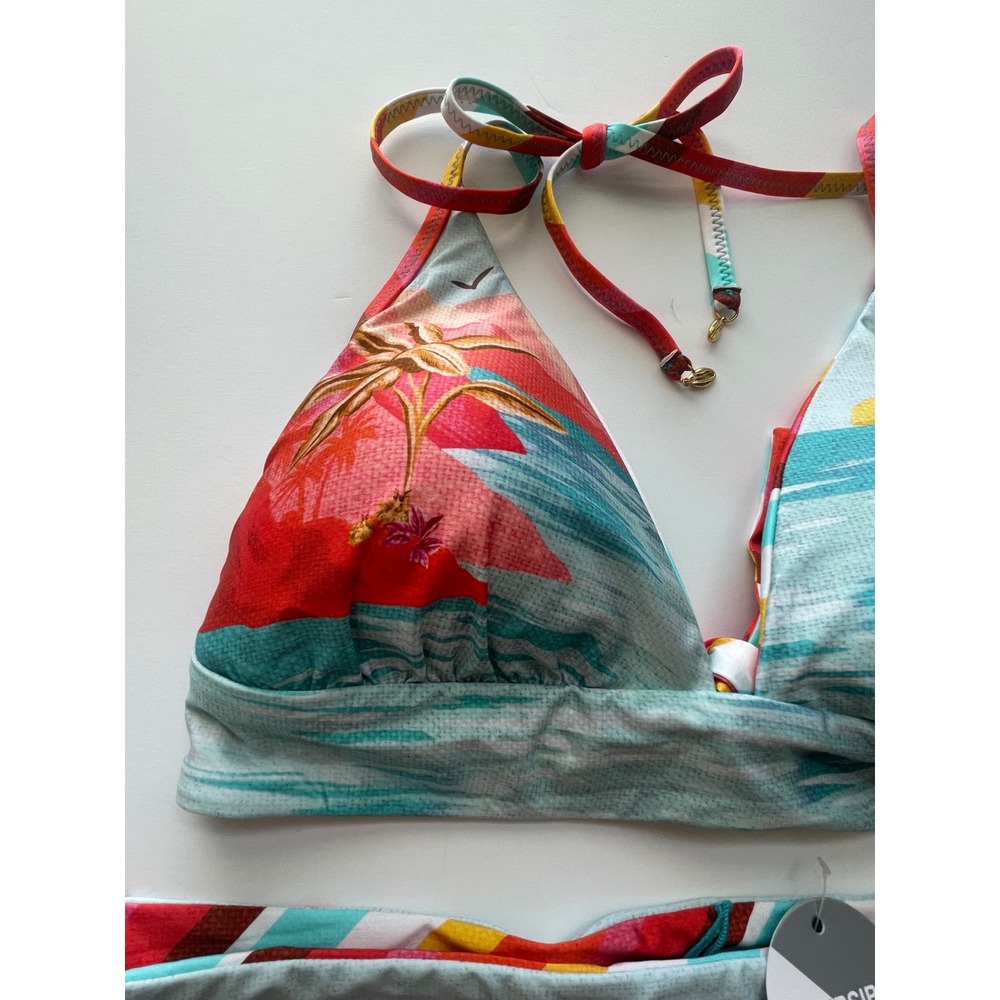 Trina Turk Cyclades Reversible Banded Bikini Top and Hipster Swim Bottom Size 14 - Picture 7 of 9